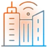 Icon - Bright - Building Wifi - Dark Transparent Background